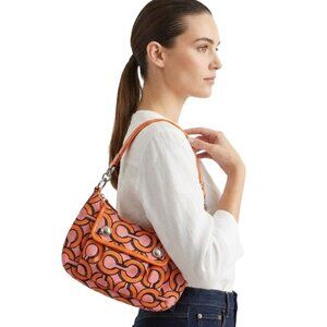 Coach Poppy Groovy Shoulder Bag Pink Orange Signature Pop Art Canvas Keychains